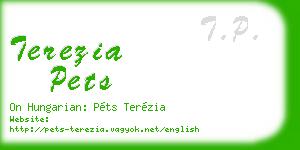 terezia pets business card