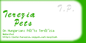 terezia pets business card